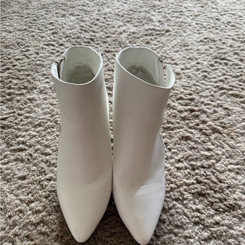 Women's White Ankle Boots